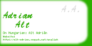adrian alt business card